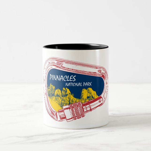 Pinnacles nationalpark klättra upp med Carabiner Två-Tonad Mugg (Center)