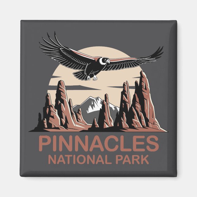 Pinnacles nationalpark magnet (Framsidan)