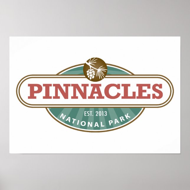 Pinnacles nationalpark poster (Framsidan)