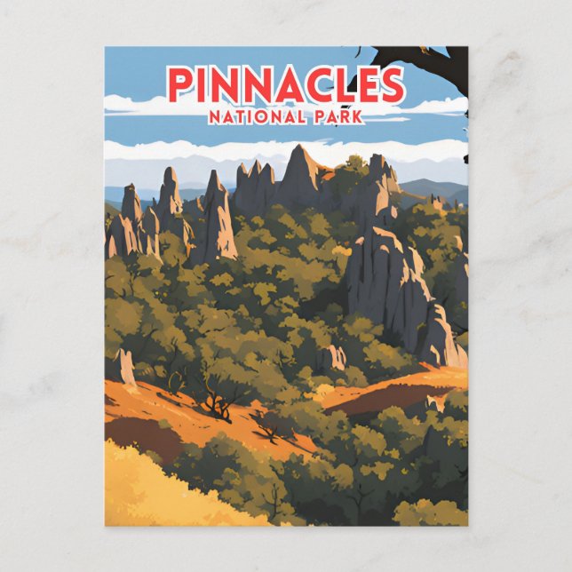 Pinnacles nationalpark Poster Vykort (Framsida)