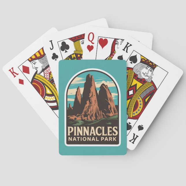 Pinnacles nationalpark Travel Emblem Casinokort (Baksidan)