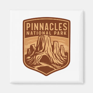 Pinnacles nationalpark Travel Emblem Magnet