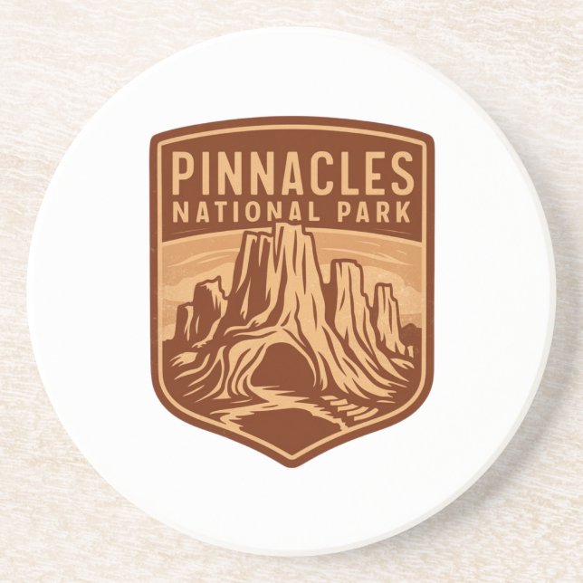 Pinnacles nationalpark Travel Emblem Underlägg (Framsidan)