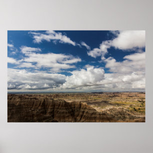 Pinnacles Overlook, Badlands nationalpark, SD Poster