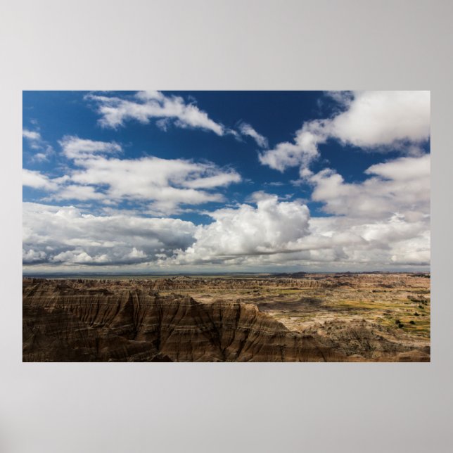 Pinnacles Overlook, Badlands nationalpark, SD Poster (Framsidan)