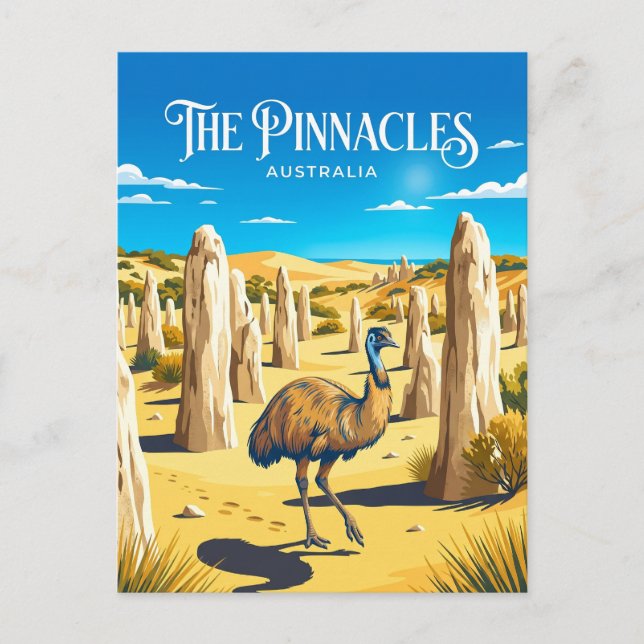 Pinnaclesöknen Australien Vykort (Framsida)