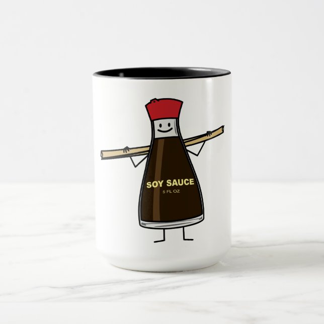 Pinnar för asiat för soyaflaskasmaktillsats mugg (Center)