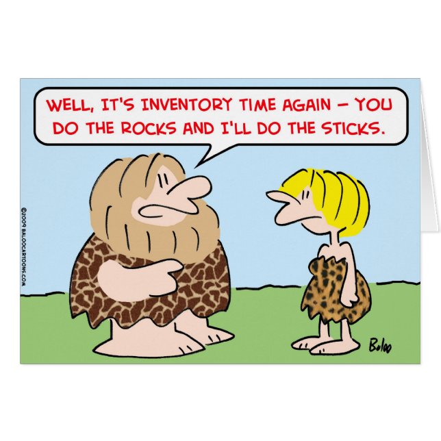 pinnar för stenar för grottmaninventariumtid hälsningskort (Framsidan Horizontal)