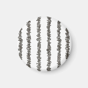 Pinnar Och Stenar-Svart Och Vitt Modernt Magnet