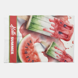 Pinnar och vattenmelon, HÄLSOMMAR  Kökshandduk