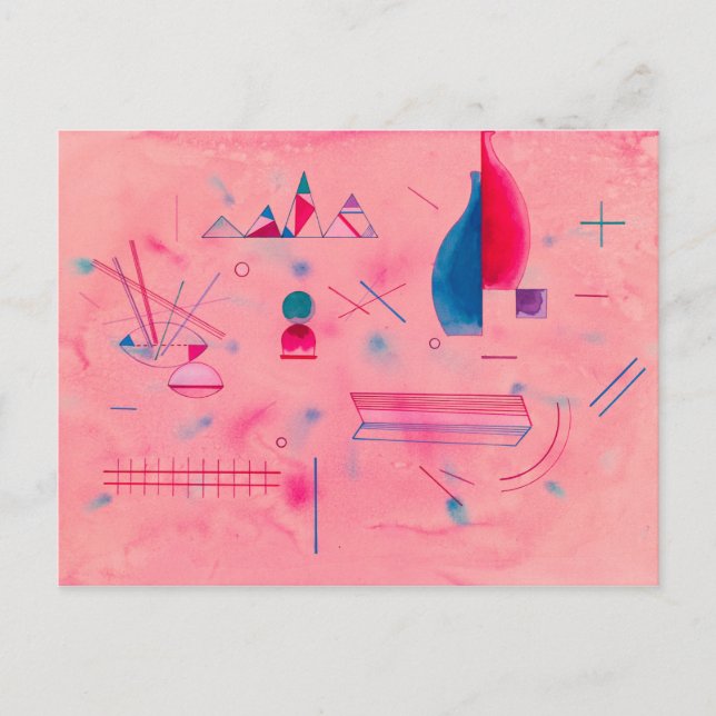 Pinnar, Rosen, 1933 av Wassily Kandinsky Vykort (Framsida)