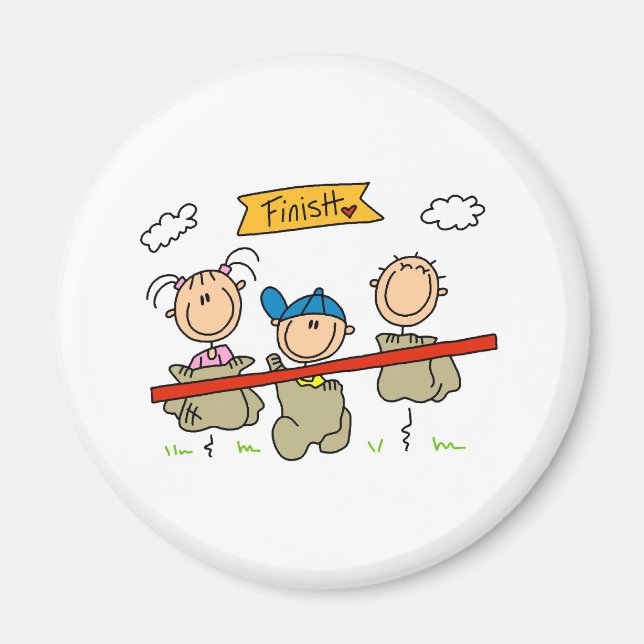 Pinnefigur Säcklöpning Magnet (Framsidan)
