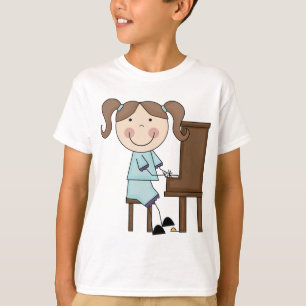Pinneflicka som leker pianot tee