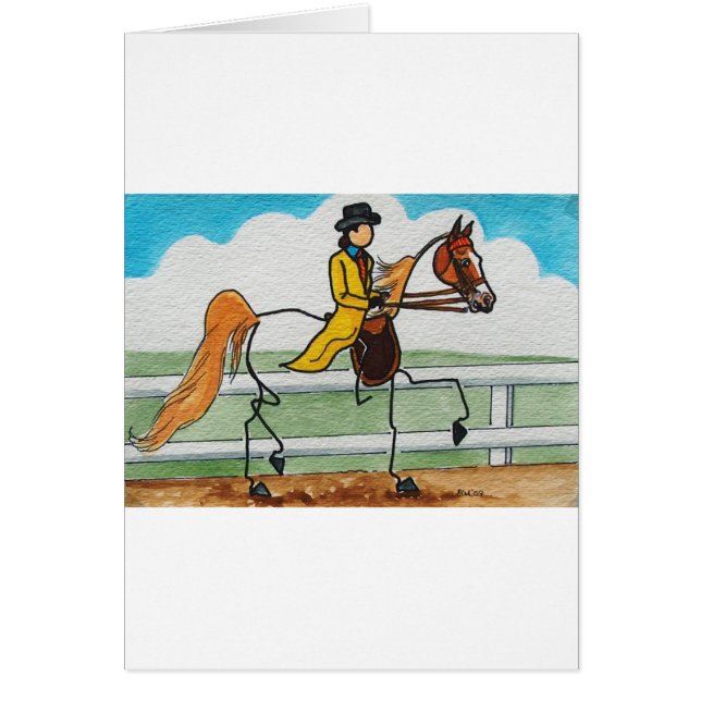 PINNEHÄSTamerikan Saddlebred Hälsningskort (Framsidan)