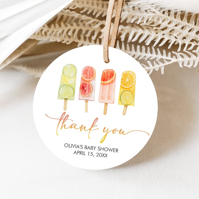 Pinnskål för bebisfest med Popsicle Gåvor Etiketter (Popsicle Baby Shower Favor Tags)