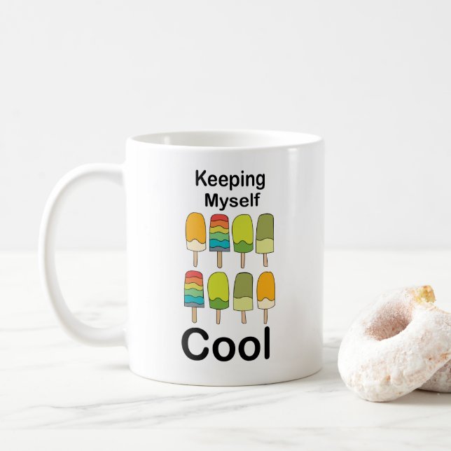 Pinnskål Håller mig sval sommar  Kaffemugg (Med munk)