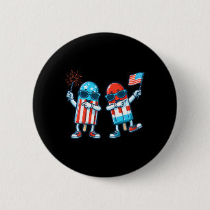 Pinnstake Amerikansk Flagga 4:e Juli Patriotisk So Knapp