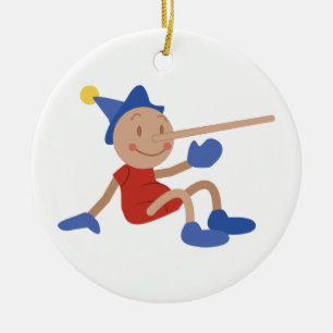 Pinocchio Julgransprydnad Keramik