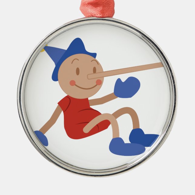 Pinocchio Julgransprydnad Metall (Framsidan)