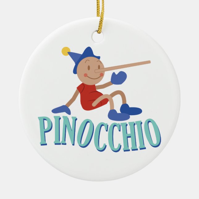 Pinocchio Kid Julgransprydnad Keramik (Framsidan)