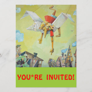 Pinocchio på pigeon. inbjudningar