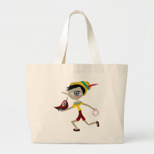 Pinocchio pinotxo farytale tote jumbo bag tygkasse
