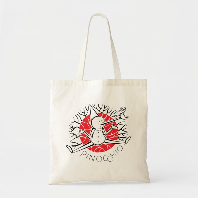 Pinocchio Tote Bag Tygkasse (Framsidan)