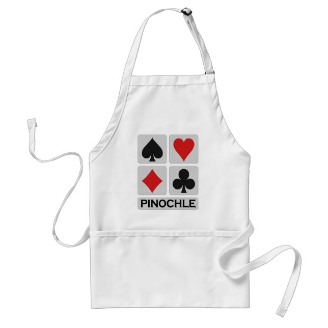 Pinochle apron - välj stil & färg förkläde (Framsidan)