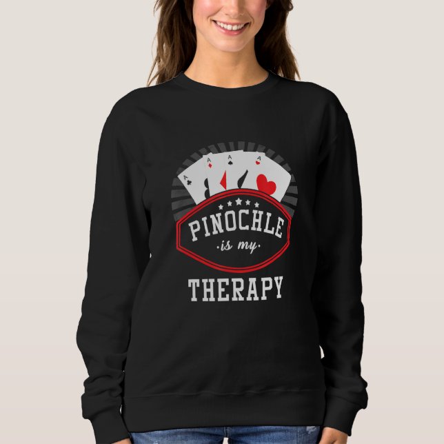 Pinochle är min Ace-Ten-kortlek Pnuchledi T Shirt (Framsida)