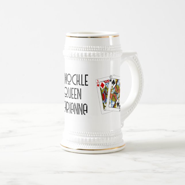 Pinochle Drottning Ölmugg Sejdel (Framsida höger)