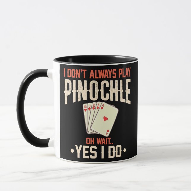 Pinochle Game Rules Cards Double Deck Points Mugg (Vänster)