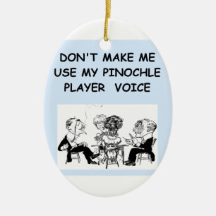 pinochle julgransprydnad keramik