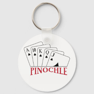Pinochle-kort Nyckelring