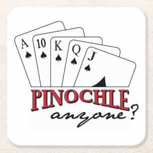 Pinochle nån? underlägg papper kvadrat