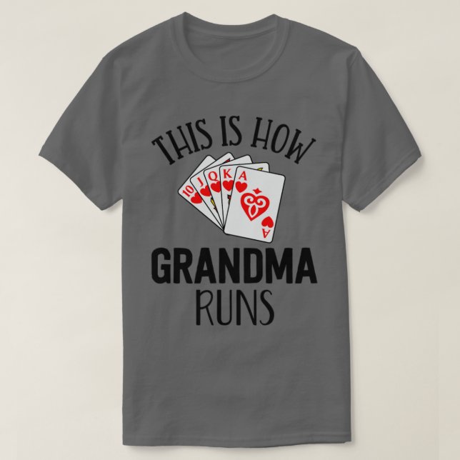 Pinochle Shirt Det här är hur Springa-kort spelas  T Shirt (Design framsida)