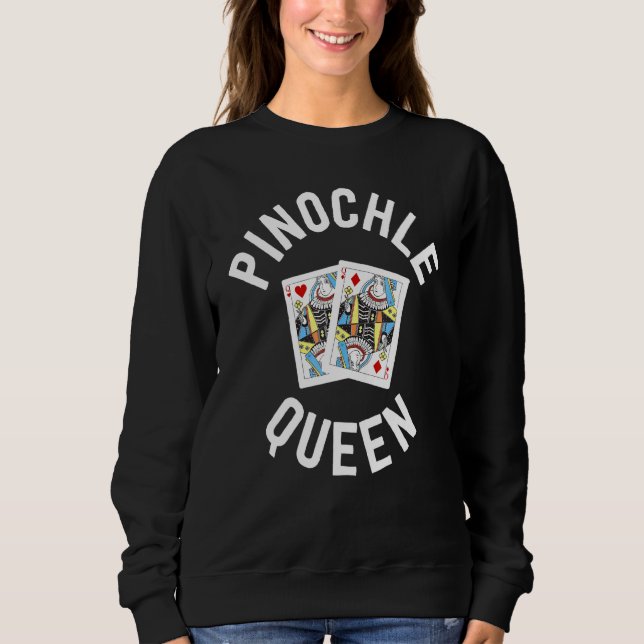 Pinochle Women Pinochle Queen Player Mamma T Shirt (Framsida)