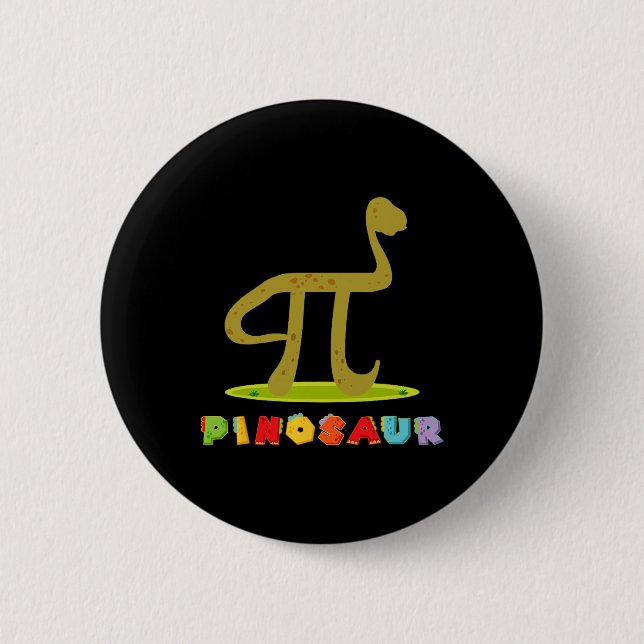 Pinosaur Funny Pi Day Dinosaur Math Lover Science  Knapp (Framsida)