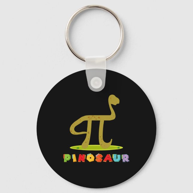 Pinosaur Funny Pi Day Dinosaur Math Lover Science  Nyckelring (Framsida)
