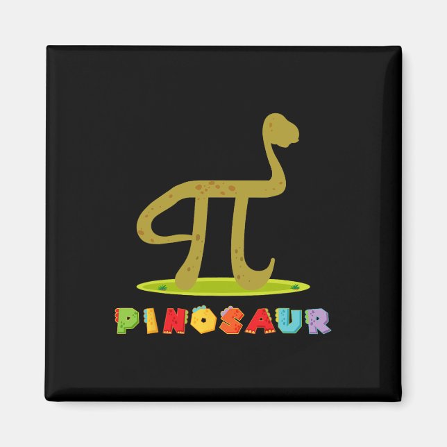 Pinosaur Rolig Pi-dagen Dinosaurie Math Älskare Ve Magnet (Framsidan)