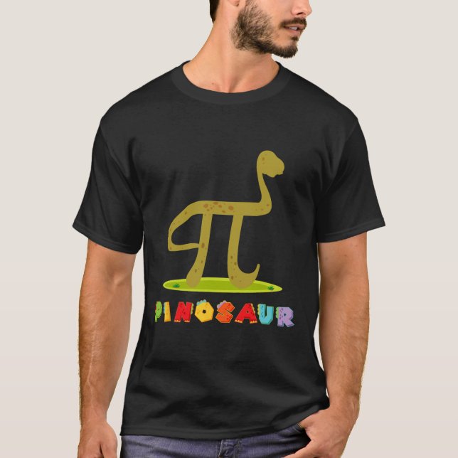 Pinosaur Rolig Pi-dagen Dinosaurie Math Älskare Ve T Shirt (Framsida)