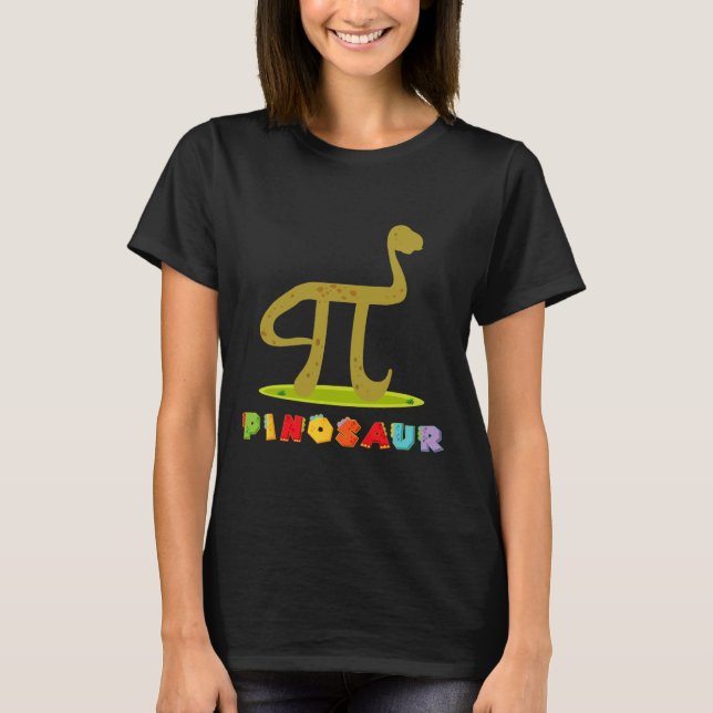 Pinosaur Rolig Pi-dagen Dinosaurie Math Älskare Ve T Shirt (Framsida)