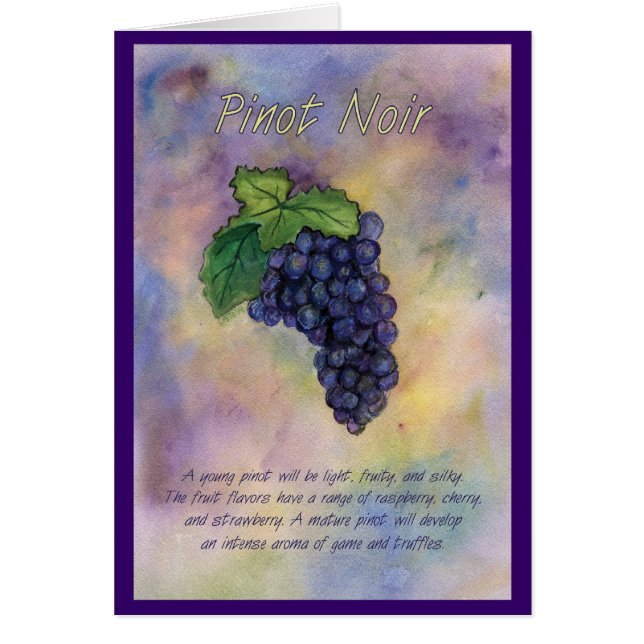 Pinot Noir Vin-grafikkort Hälsningskort (Framsidan)