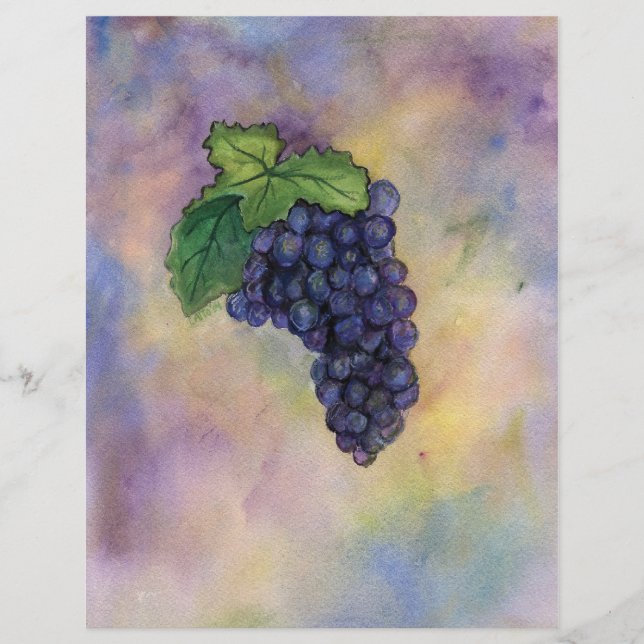 Pinot Noir Vin Grapes Letterhead (Framsida)