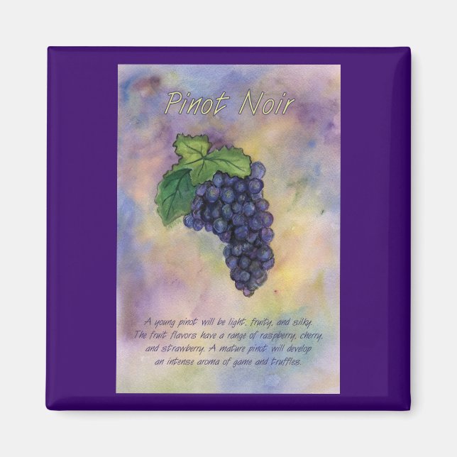 Pinot Noir Vin Grapes Magnet (Framsidan)