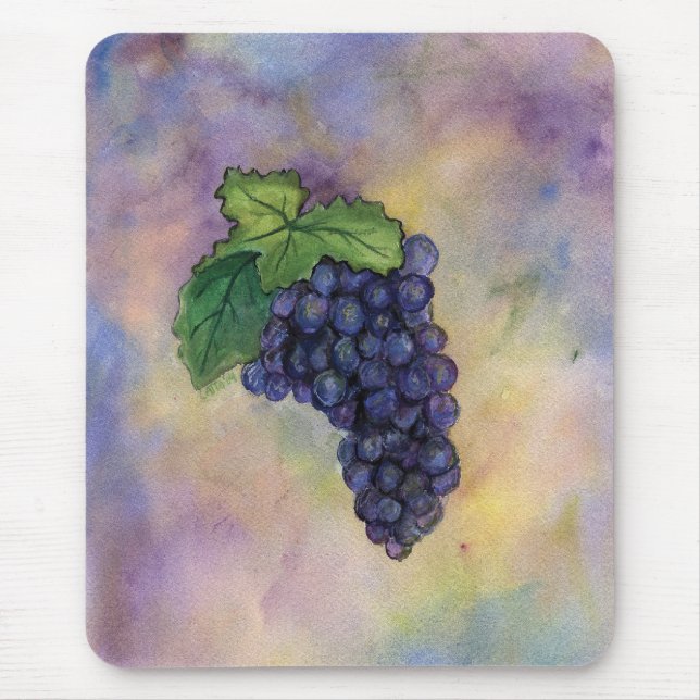 Pinot Noir Vin Grapes Mousepad Musmatta (Framsidan)
