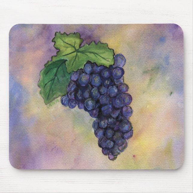 Pinot Noir Vin Grapes Mousepad Musmatta (Framsidan)