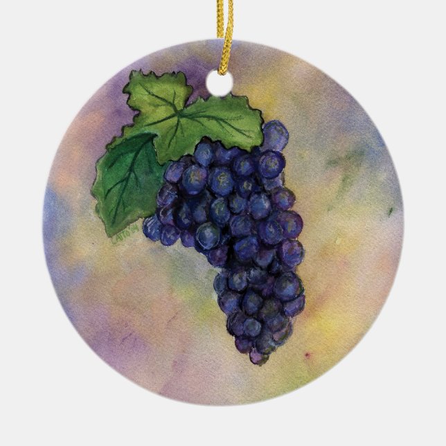 Pinot Noir Vin Grapes Ornament (Framsidan)