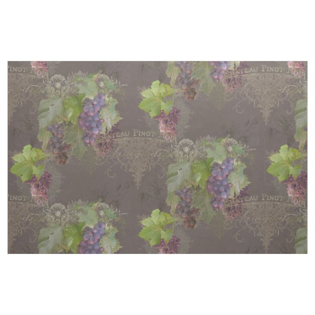 Pinot Noir Vin Grapes Winery Vineyard Home Decor Tyg (Fat Quarter)