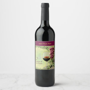 Pinot Noir 🍷 Vinflaska Etikett