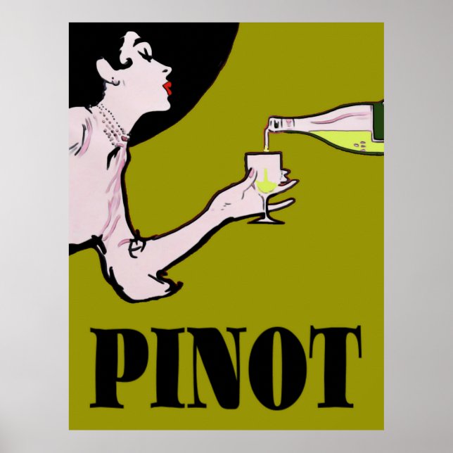 Pinot Vin Vintage Dam Poster (Framsidan)